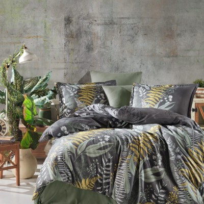 Lenjerie de pat satin clasy king size (botanica)